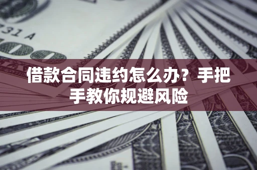 济南借款合同违约怎么办？手把手教你规避风险