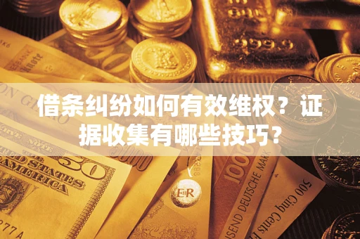 济南借条纠纷如何有效维权？证据收集有哪些技巧？