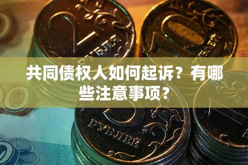 济南共同债权人如何起诉？有哪些注意事项？
